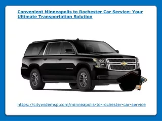 convenient minneapolis to rochester car service