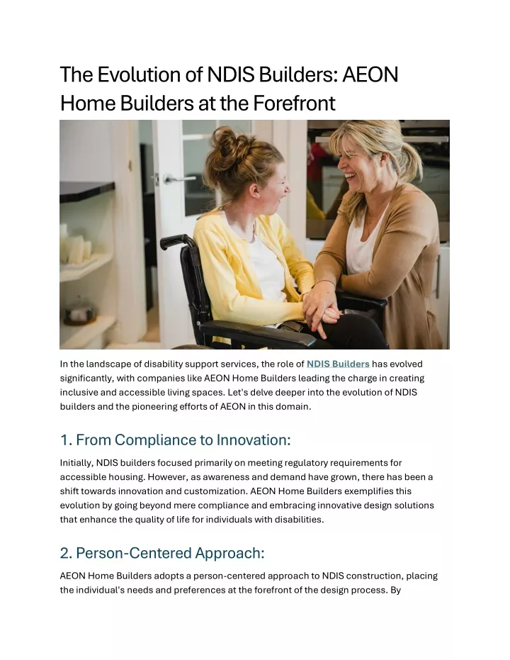 the evolution of ndis builders aeon home builders