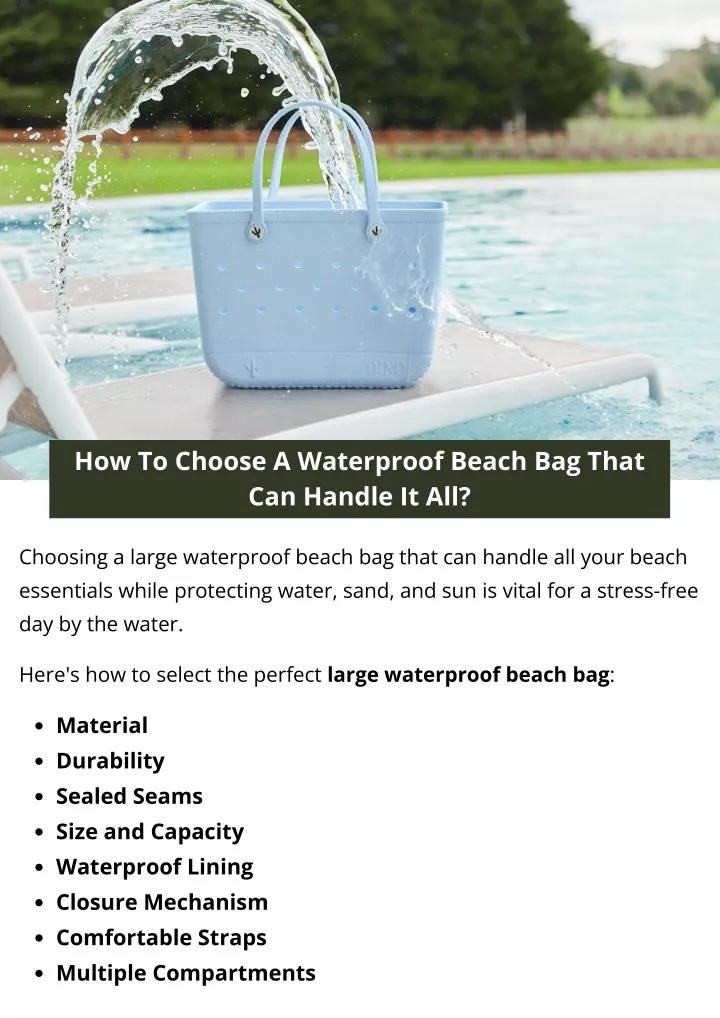 how to choose a waterproof beach bag that