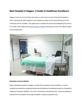Best Hospital in Nagpur_ A Guide to Healthcare Excellence