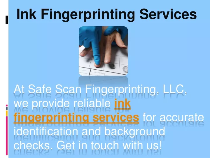 ink fingerprinting services