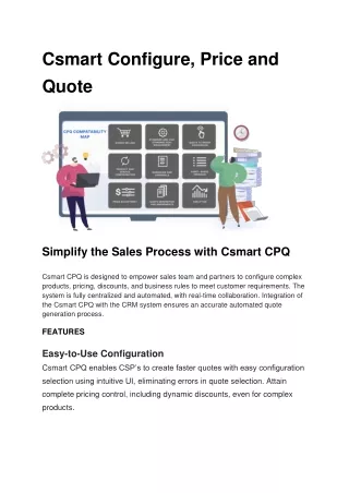 csmart configure price and quote