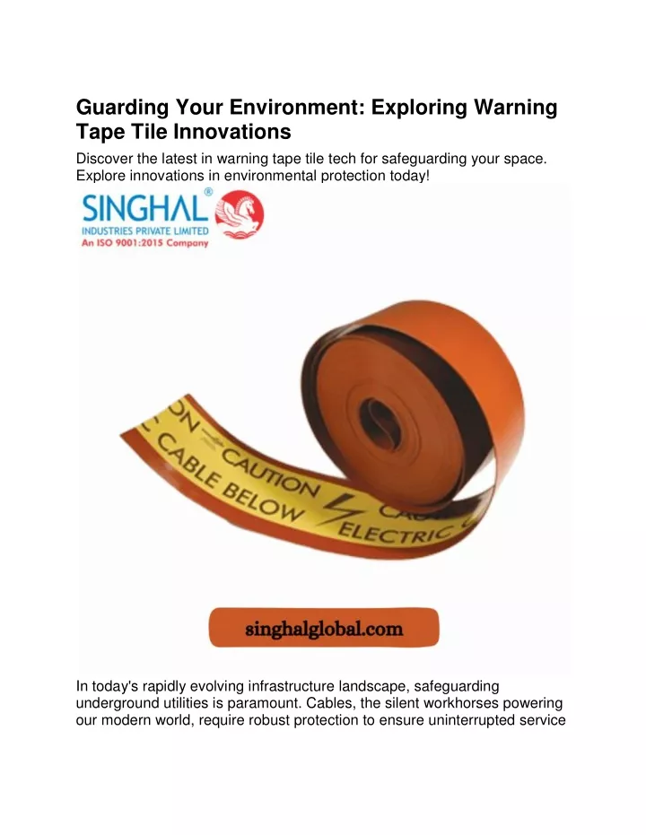 guarding your environment exploring warning tape