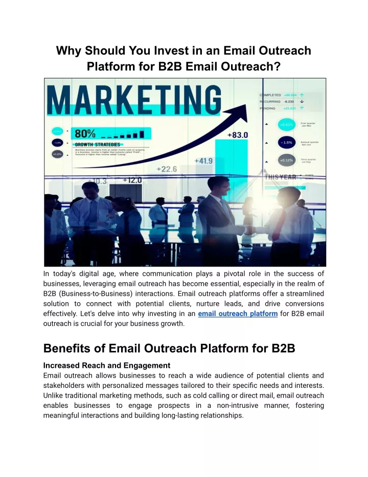 why should you invest in an email outreach