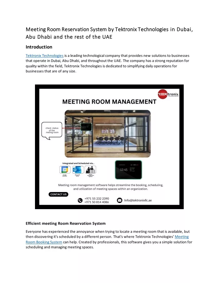 meeting room reservation system meeting room