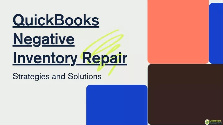 quickbooks negative inventory repair