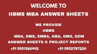 IIBMS MBA ANSWER SHEETS 5