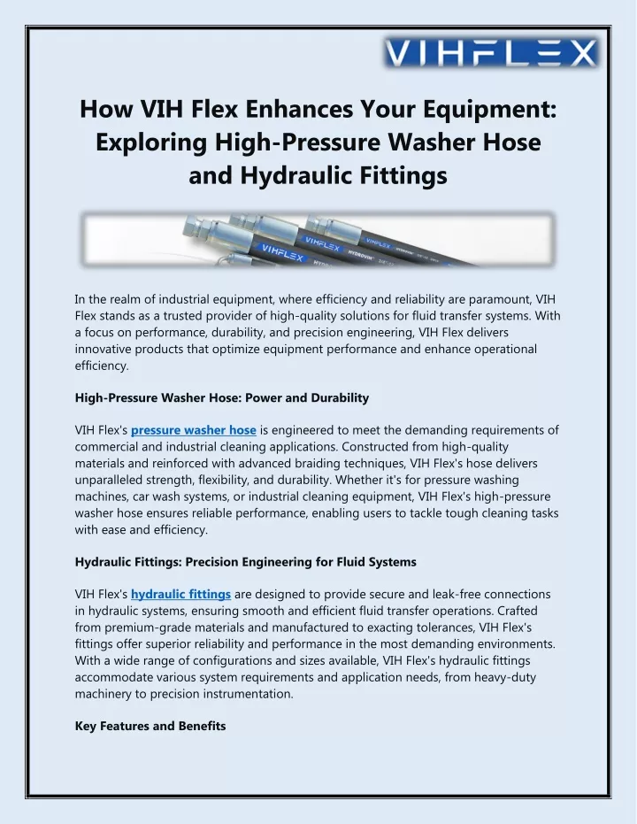 how vih flex enhances your equipment exploring