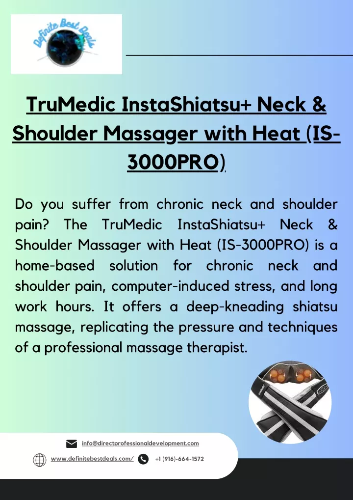 trumedic instashiatsu neck shoulder massager with