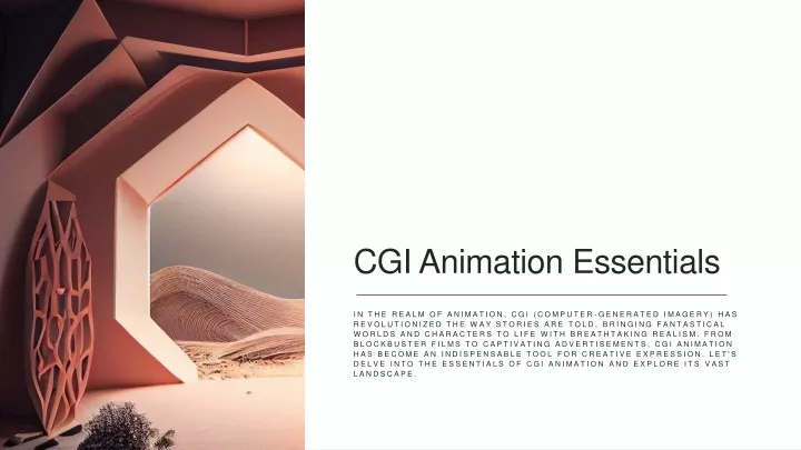 cgi animation essentials