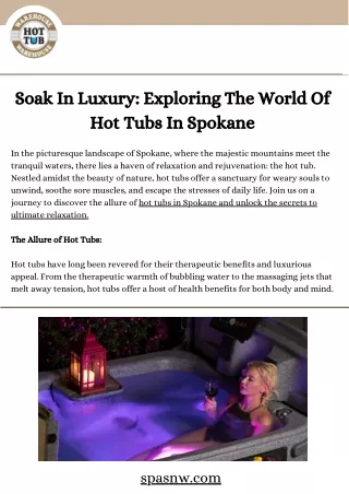 Spokane's Oasis: Luxurious Six-Person Hot Tub