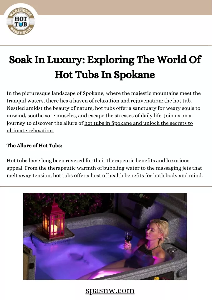 soak in luxury exploring the world of hot tubs