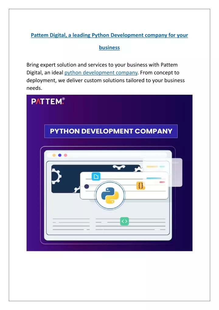 pattem digital a leading python development