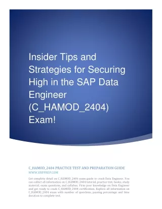 Insider Tips and Strategies for Securing High in the SAP C_HAMOD_2404 Exam!