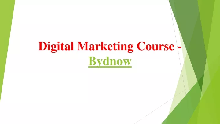 digital marketing course bydnow