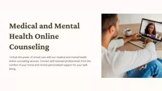 Get Professional Online Counseling for Medical and Mental Health Needs