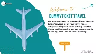 dummy ticket booking solutions. From visa applications to itinerary mapping,