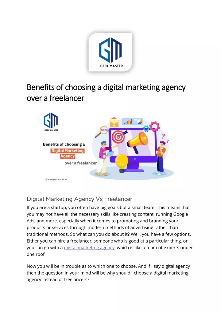 benefits of choosing a digital marketing agency