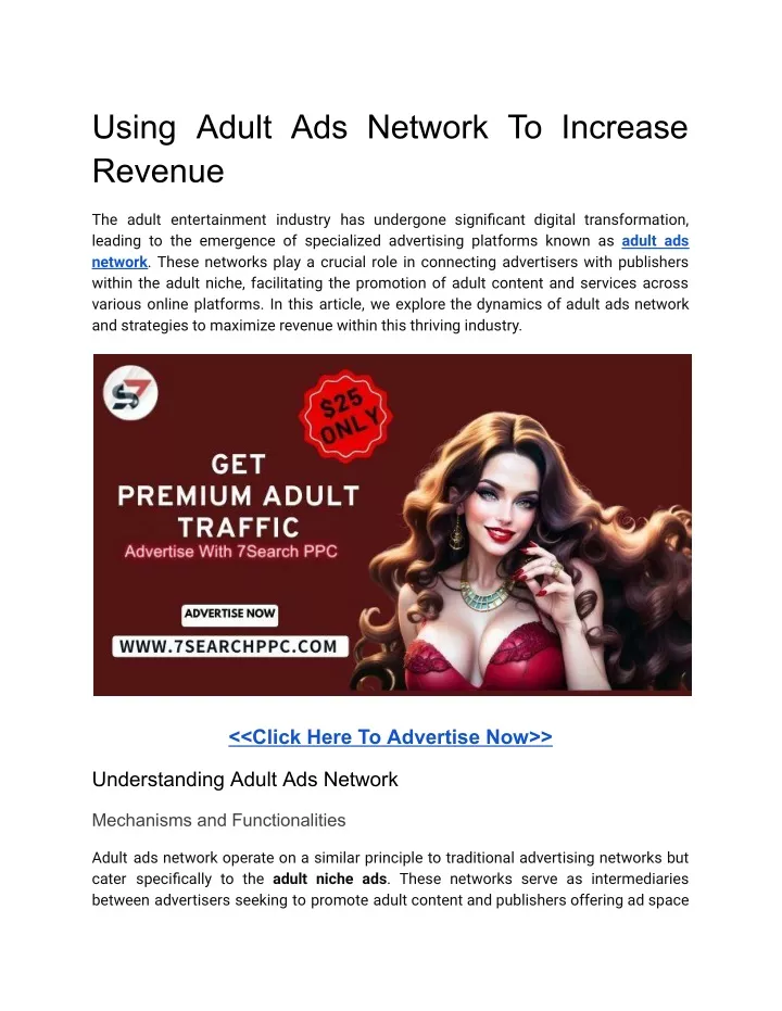 using adult ads network to increase revenue