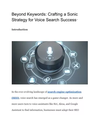 Beyond Keywords_ Crafting a Sonic Strategy for Voice Search Success·