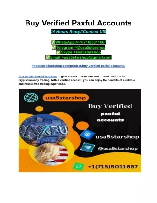 Buy Verified Paxful Accounts