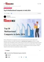 Top 10 Multinational Companies in india 2024 - slide 1