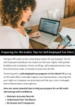 Preparing For IRS Audits: Tips For Self-Employed Tax Filers - slide 1