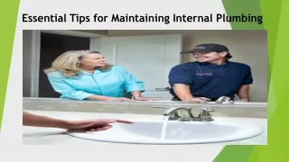 Essential Tips for Maintaining Internal Plumbing