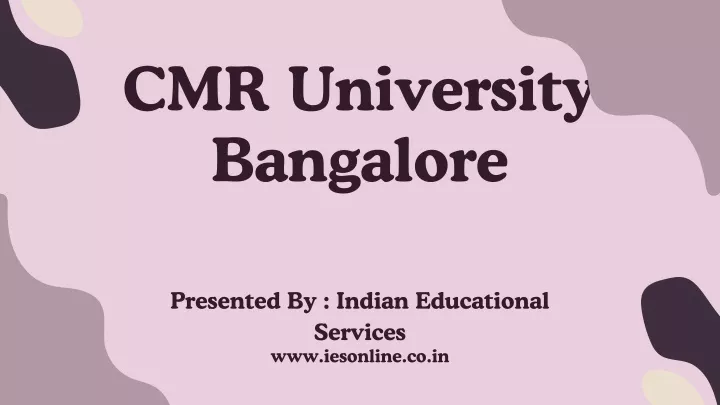 cmr university bangalore