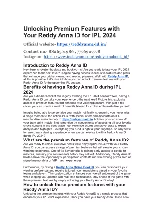 How to Secure Your Reddy Anna Online ID for IPL 2024