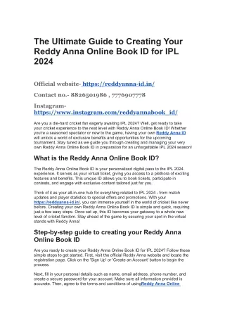 Top Tips for Managing Your Reddy Anna Account During IPL 2024