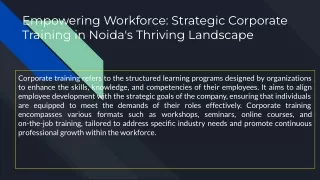 CORPORATE TRAINING IN NOIDA