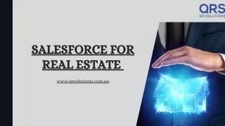 Real Estate crm software  Salesforce for Real estate  QR Solutions