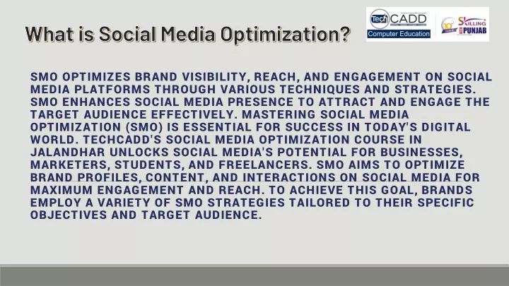 what is social media optimization