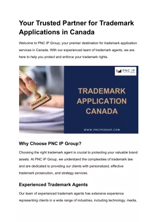 Trademark application canada