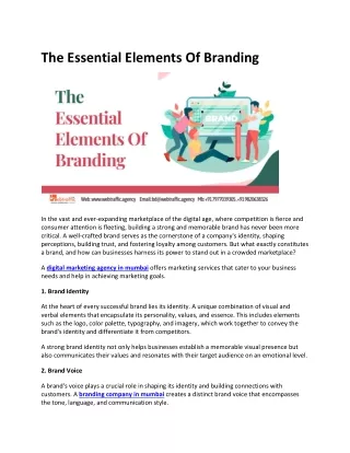 The Essential Elements Of Branding (1)