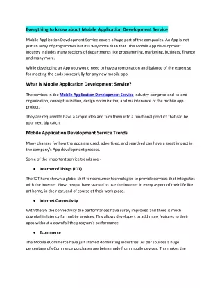 everything to know about mobile application