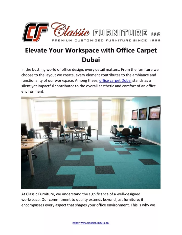 elevate your workspace with office carpet dubai