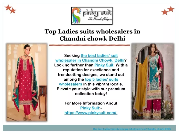 top ladies suits wholesalers in chandni chowk