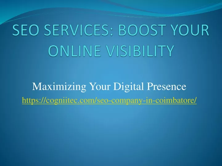 seo services boost your online visibility