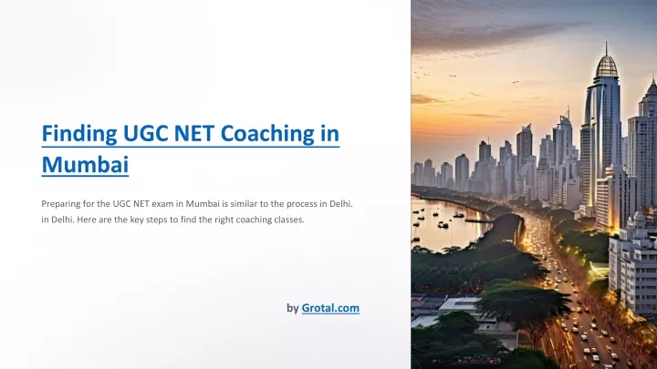 finding ugc net coaching in mumbai