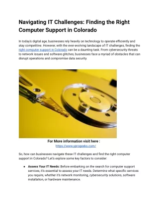 Computer Support in Colorado