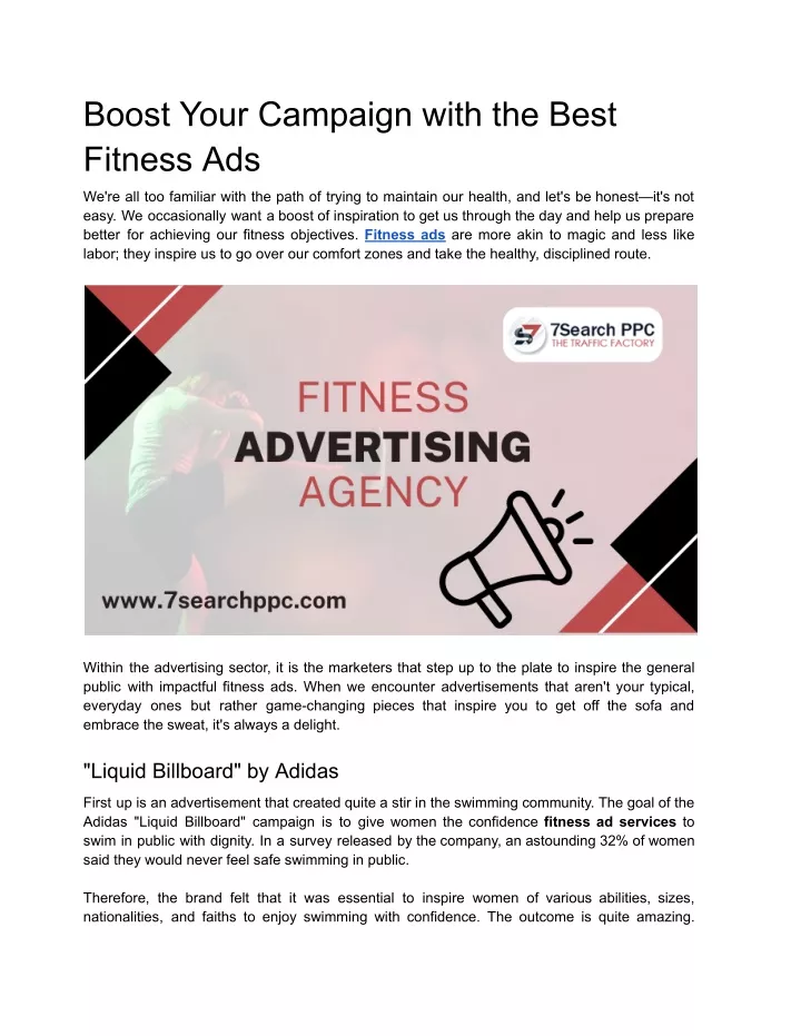 boost your campaign with the best fitness ads