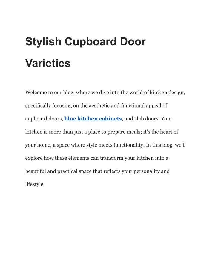 stylish cupboard door