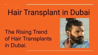 Hair Transplant in Dubai
