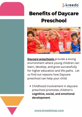 Benefits of Daycare Preschool