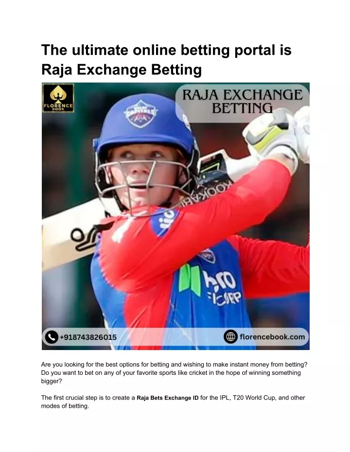 the ultimate online betting portal is raja