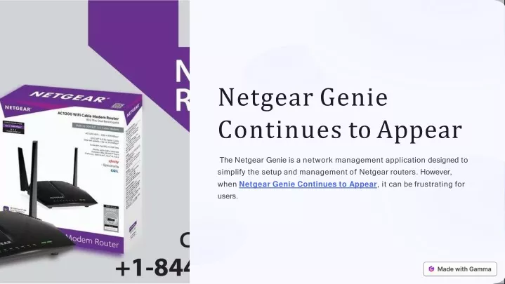 netgear genie continues to appear