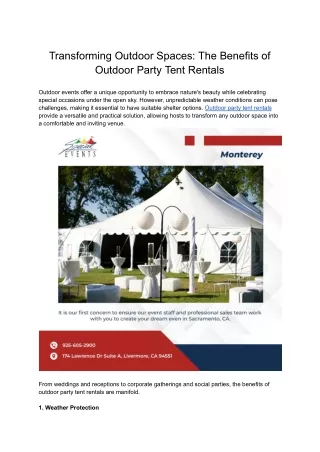 Transforming Outdoor Spaces_ The Benefits of Outdoor Party Tent Rentals (1)