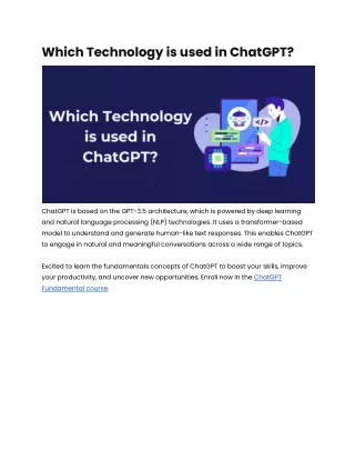 Which technology is used in ChatGPT_